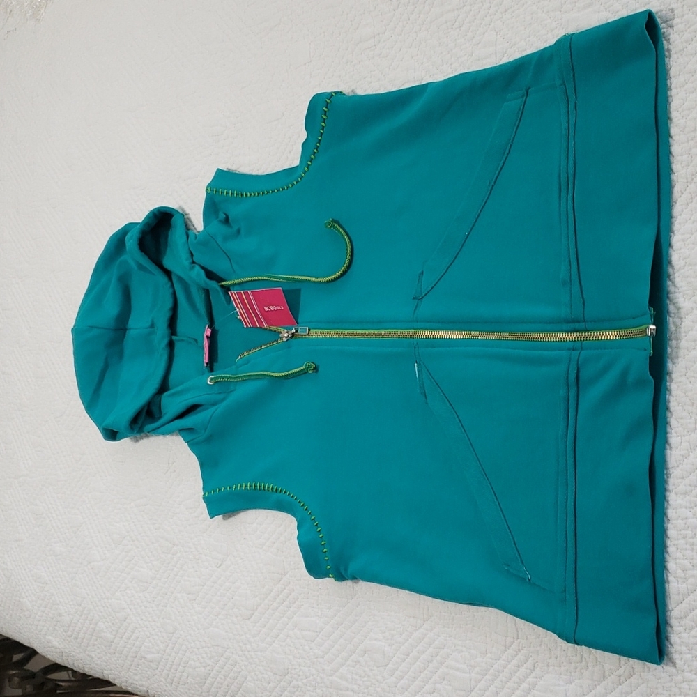 BCBG girls peacock blue hoodie size M